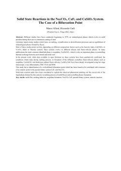 SOLID STATE REACTIONS IN THE Na2CO3, CaF2 AND CaSiO3