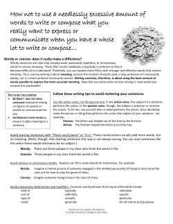 How not to use a needlessly excessive amount of words to write or