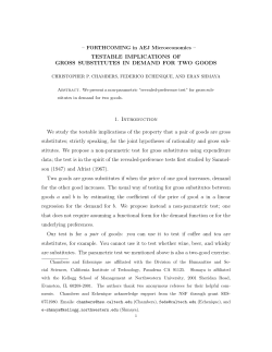 TESTABLE IMPLICATIONS OF GROSS SUBSTITUTES IN DEMAND