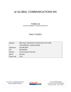 J2 GLOBAL COMMUNICATIONS INC
