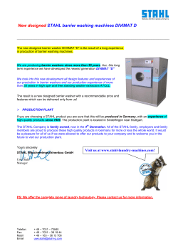 New designed STAHL barrier washing machines DIVIMAT D