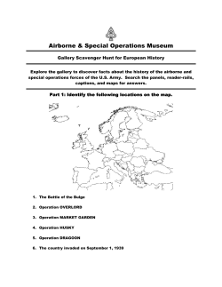 European History Activity - Airborne and Special Operations Museum