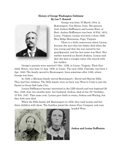 History of George Washington Dofelmier By Lee T