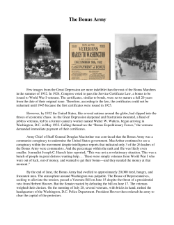 The Bonus Army - Teach Tennessee History