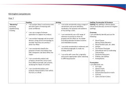 KS3 English Competencies