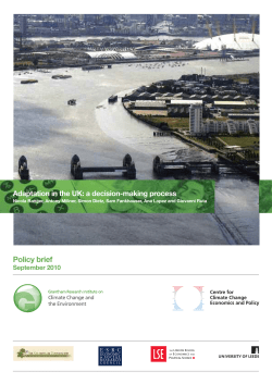 Adaptation in the UK: a decision-making process