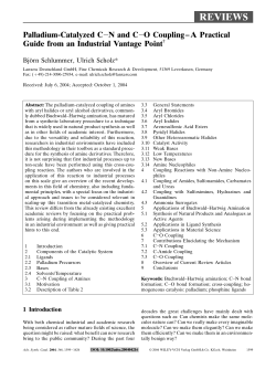 Palladium-Catalyzed C[bond]N and C[bond]