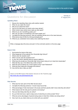 Questions for discussion