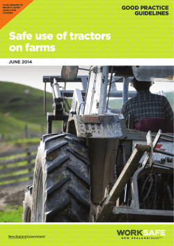 Safe use of tractors on farms