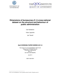 Dimensions of bureaucracy II: A cross