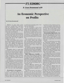 An Economic Perspective on Profits