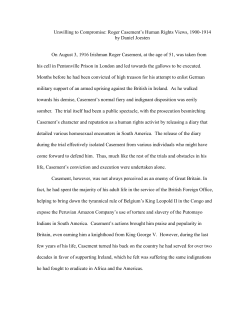 Unwilling to Compromise: Roger Casement`s Human Rights Views