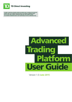 User Guide - TD Direct Investing