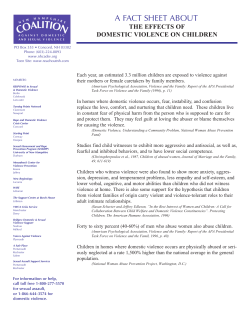The Effects of Domestic Violence on Children
