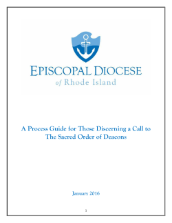 Guide for Discernment - Episcopal Diocese of Rhode Island