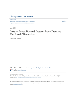 Larry Kramer`s The People Themselves
