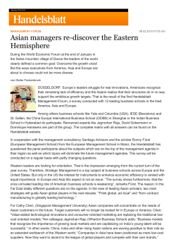 Asian managers re-discover the Eastern Hemisphere