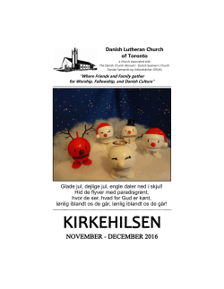 KIRKEHILSEN -- November - December 2016