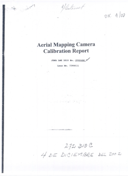 Aerial Mapping Camera Calibration Report