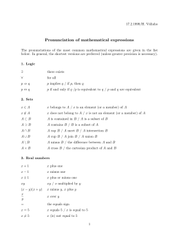 Pronunciation of mathematical expressions