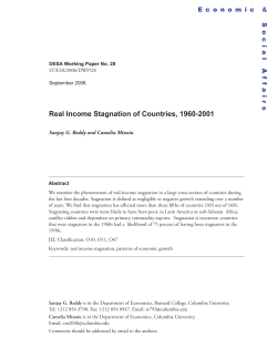 Real Income Stagnation of Countries, 1960-2001