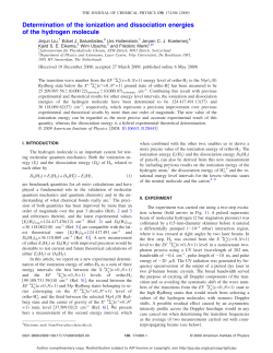 Determination of the ionization and dissociation energies of the