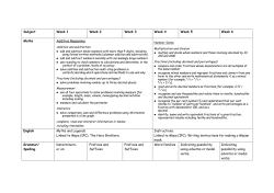 Subject Week 1 Week 2 Week 3 Week 4 Week 5 Week 6 Maths