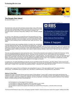 TechnologyReview.com The People Own Ideas!