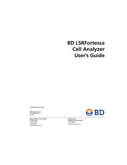 BD LSR Fortessa user manual