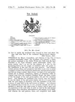 2 GEO V 1911 No 28 Auckland Electric-power Station Site
