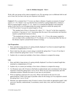 Lab 12: Definite Integrals &ndash; Part 1 Work with your group on the