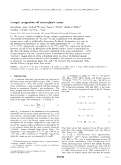 Isotopic composition of stratospheric ozone