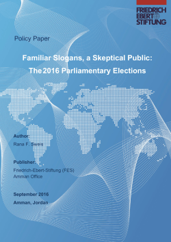 Familiar Slogans, a Skeptical Public: The2016 Parliamentary Elections