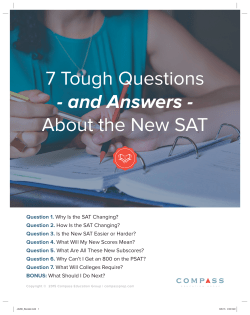 7 Tough Questions - and Answers - About the New SAT