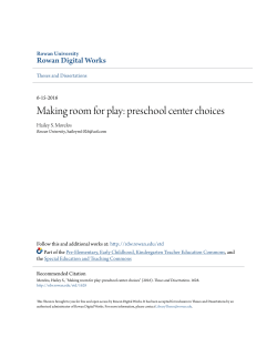 Making room for play: preschool center choices
