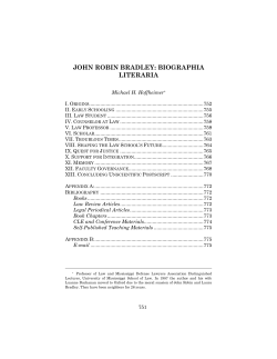 John Robin Bradley - Mississippi Law Journal