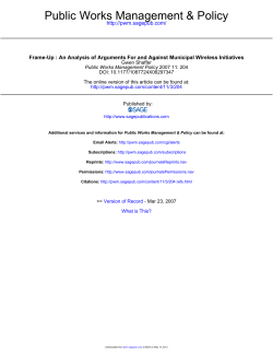 An analysis of arguments for and against municipal wireless initiatives