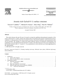 Arsenic-rich GaAs(0 0 1) surface structure
