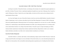 SourceOne Furniture`s 300% Tariff: What`s Their Duty? Jay Kemp