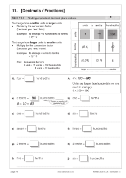 11. [Decimals / Fractions]