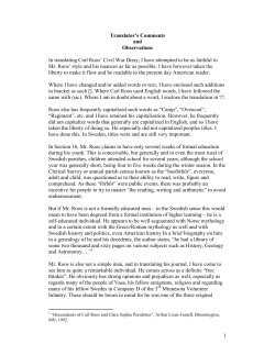 Carl Roos` Civil War diary, translated into English