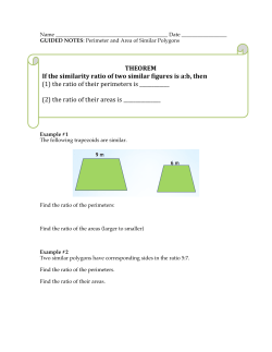 THEOREM If the similarity ratio of two similar