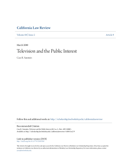 Television and the Public Interest