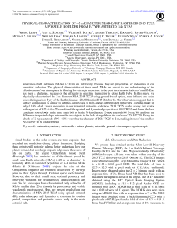 PHYSICAL CHARACTERIZATION OF &sim;2 m DIAMETER NEAR