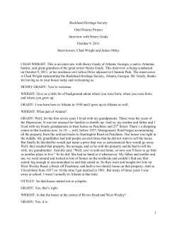 Buckhead Heritage Society Oral History Project Interview with Henry