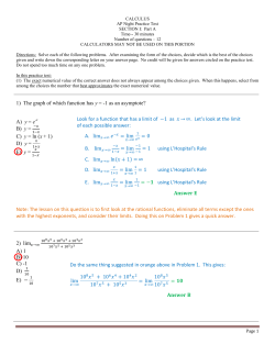 1) The graph of which function has y =