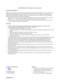 1A.I The Power of a Technical Vocabulary