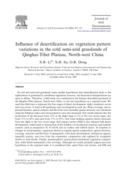 Influence of desertification on vegetation pattern variations in the