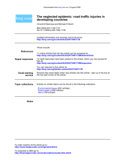 developing countries The neglected epidemic: road traffic injuries in
