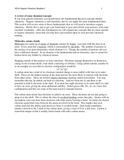 A review of some chemical concepts If you took general chemistry